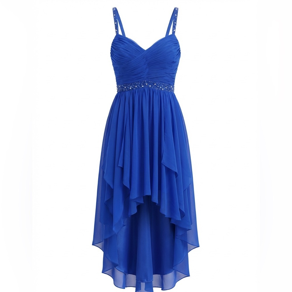 Camille La Vie Vibrant Blue Spring Graduation Wedding guest Dress
